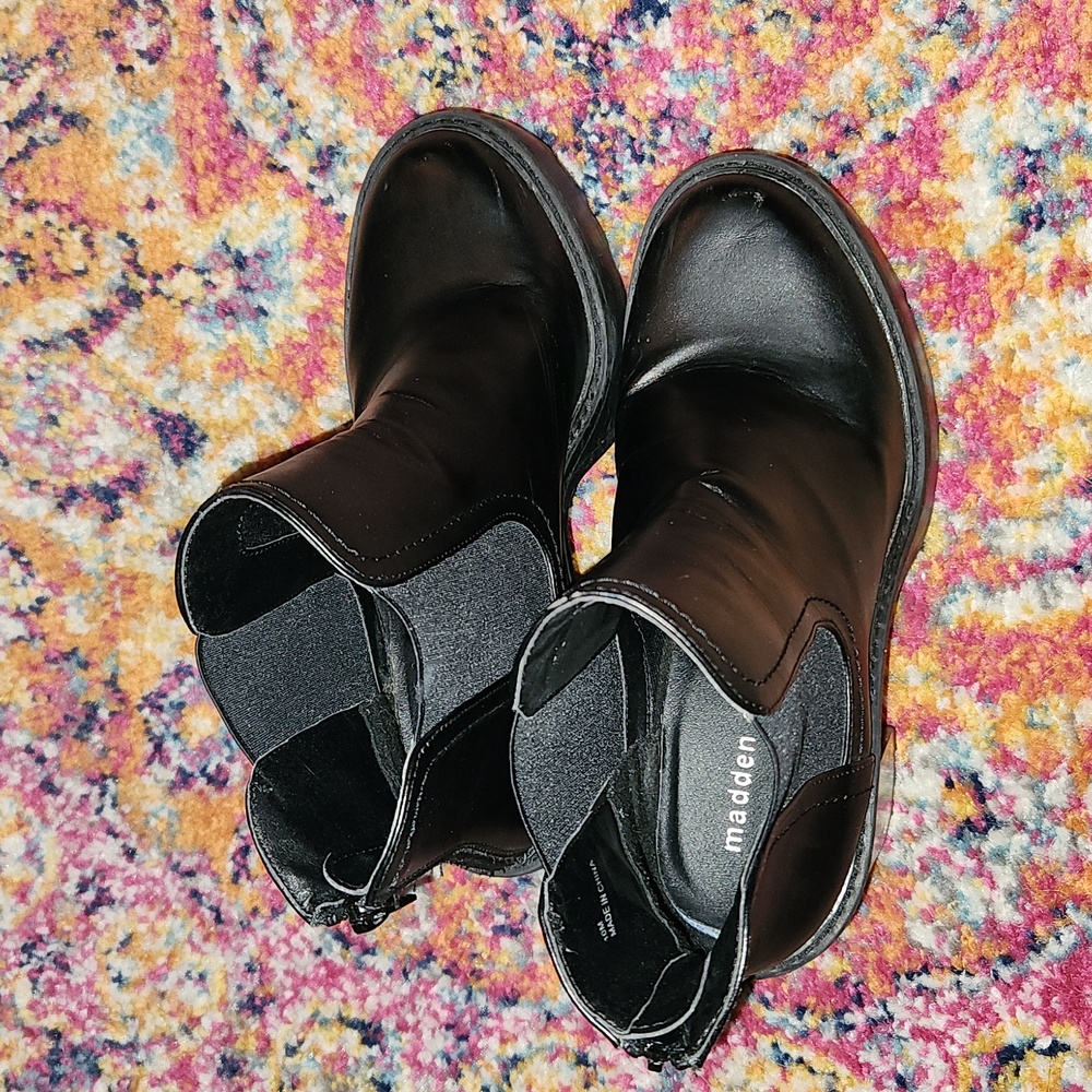 Madden girl black Kamora 10 M platform booties - Picture 5 of 14